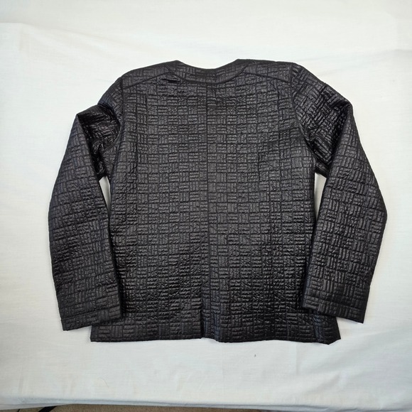 Sag Harbor Quilted Front Zip Lightweight Jacket Black Women 10 Sleek Modern Chic - Picture 8 of 16